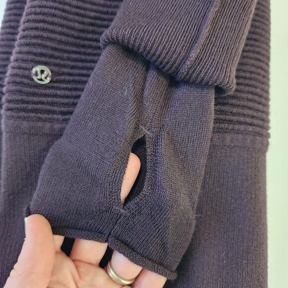 Lululemon Sit In Lotus Wrap II Cardigan Womens 6 Merino Wool W4ANWS Open‎ Front - Picture 9 of 13